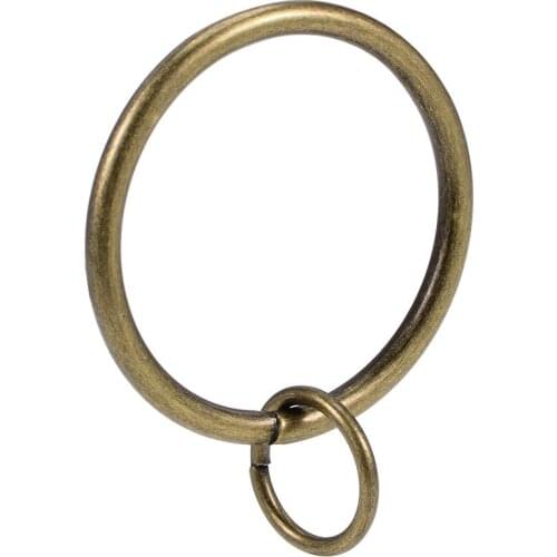 Uxcell 28Pcs Curtain Rings Metal 37mm Inner Dia Drapery Ring for Curtain Rods Bronze for Holding Curtains and Window Curtain