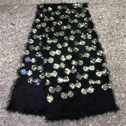 Nice looking sequins net african embroidered tull lace fabric JRB-12099 for fashion dress