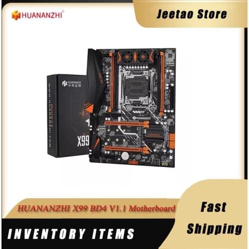 HUANANZHI X99 BD4 V1.1 Motherboard For Intel X99 LGA 2011-3 All Series DDR4 RECC 128GB M.2 PCI-E NVME NGFF ATX Server Mainboard
