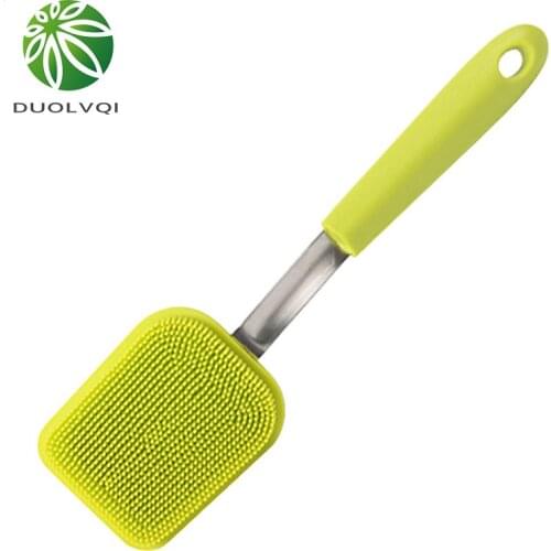 Multifunctional Silicone Pot Cleaning Brush New Arrival Pan Dishes Cleaning Sponge with Handle Kitchen Accessories