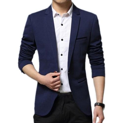 Man Suit Jacket 2021 Coat Solid Color Cardigan Casual Turn-down Collar Man Fomal Suit Jacket for Meeting