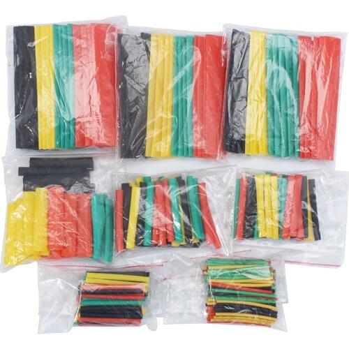 164pcs Set Polyolefin Shrinking Assorted Heat Shrink Tube Wire Cable Insulated Sleeving Tubing Set