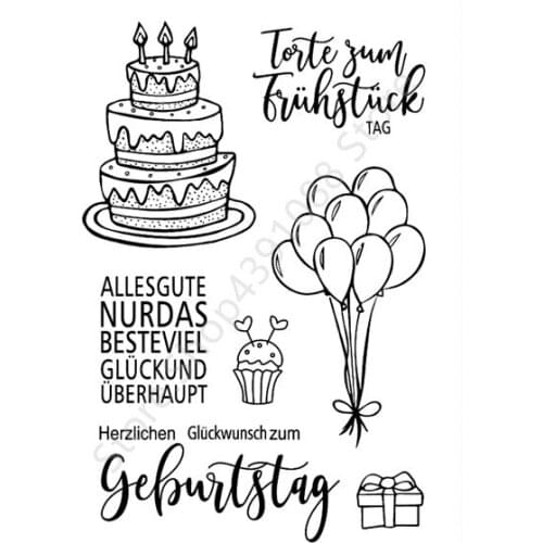 German Transparent Clear Silicone Stamp Seal DIY Scrapbooking photo Album Decorative Clear Stamp