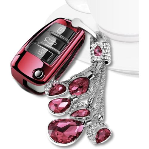 New style hight quality soft TPU car key housing Case for Audi A8 A6 A3 Q3 Q7 R8 folding remote Keyless