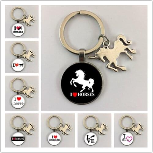 New I Love Riding Keychain Stylish Personality Horse Pendant High Quality Keychain Suitable for Horse Riders