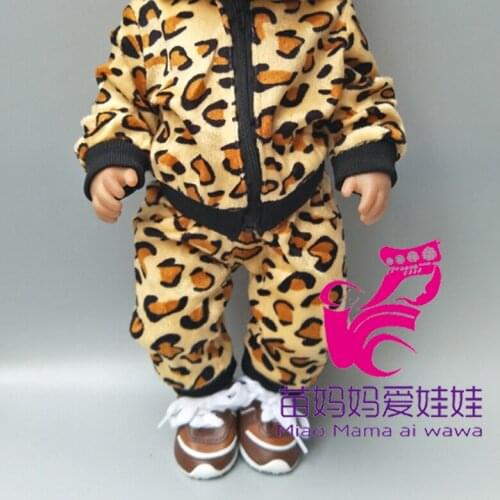 18 inch baby dolls clothes leopard coat for 18" 43cm baby doll outfit accessory baby girl Chritsmas gifts