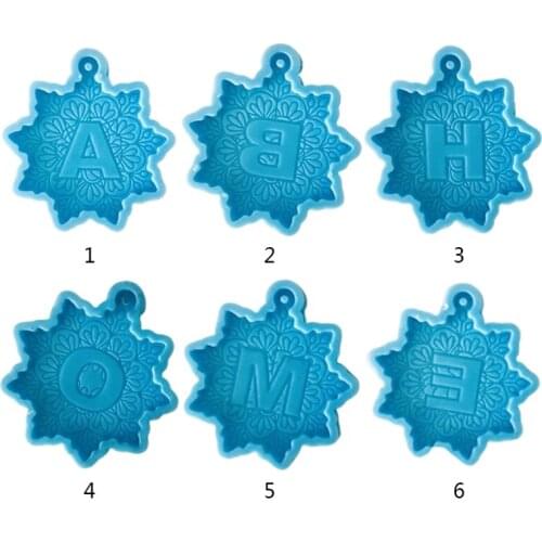 Letter Keychain Casting Silicone Mould DIY Crafts Tools Keyring Epoxy Resin Mold