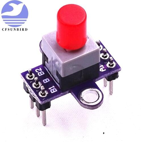 Self locking switch with lock key, double switch with lock switch DIY Kit Skill Training Mini Version