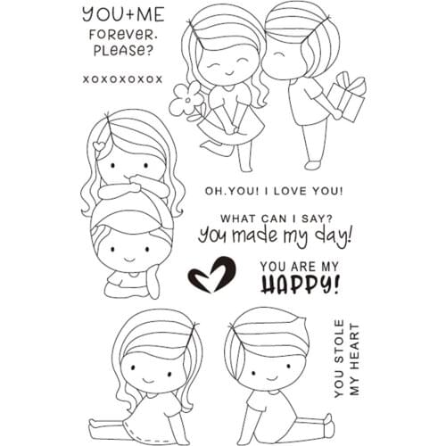 11x16 Boy pro girl TBig ice cream ransparent Clear Stamps Silicone Seals for DIY scrapbooking photo album Card Making