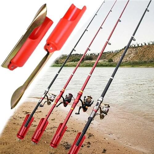 Foldable Metal Plastic Outdoor Fishing Rod Pole Holder Support Stand Bracket