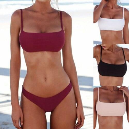 Sexy 1 Piece bikini top Solid Bikini Push-up Pad Bra Brazilian Swimsuit bikini bra Swimwear Bathing tanks Swimming biquini top