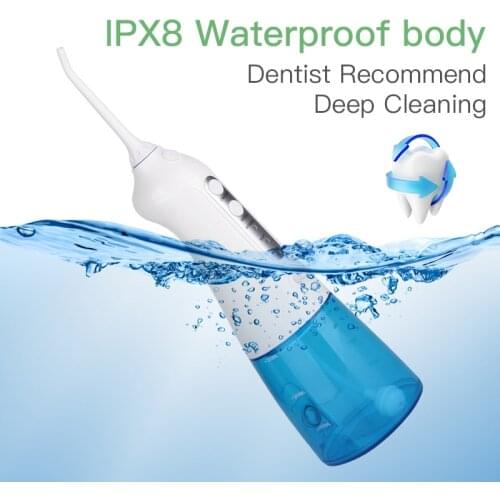 Oral Irrigator USB Rechargeable Water Flosser Portable Dental Water Jet 300ML Irrigator Dental Teeth Cleane Water Jet Floss Toot