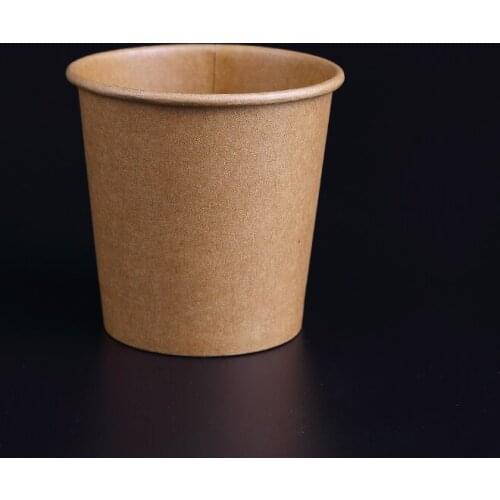 100pcs/pack 100ml Small Kraft Paper Cups Disposable Coffee Cups Thick Paper Cup For Hot Drinking Party Supplies