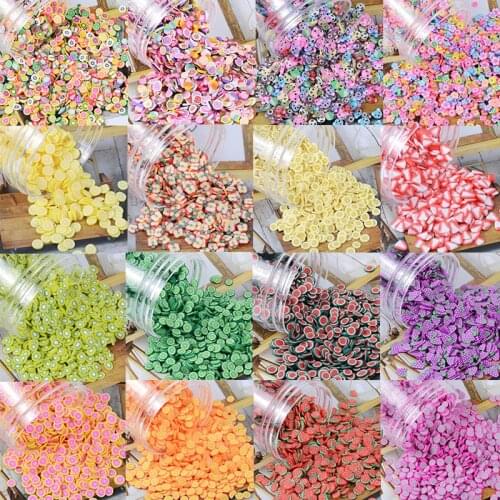 1000pc/Bag#PD10 Fruit Slices Nail Strawberries/Pineapple Summer Fruit Nail Design Polymer Clay Tiny Acrylic Nail Fruit Slices3mm