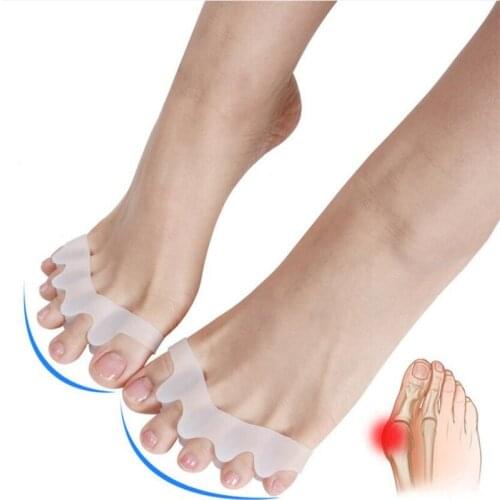 2pcs=1pair New Protective Toes Separator Suitable Bunion Corrector Material Soft Gel Straightener Spacers Stretchers Care Tool