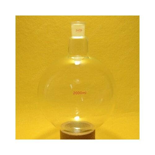 2000ml,24/29,1 Neck,Round Bottom Glass Flask,2L,Single Neck,Lab Chemistry Vessel