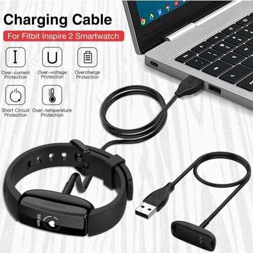 2020 NEW USB Charging Cable Cord For Fitbit Inspire 2 Smart Watch Bracelet Charger Adapter Charger Smartwatch Accessories