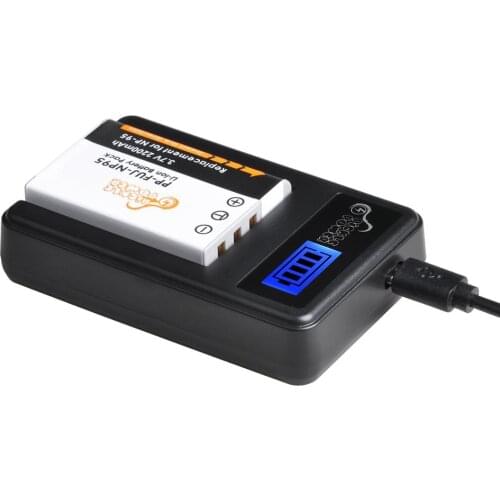 NP-95 NP 95 NP95 Li-ion Battery + LCD USB Charger for Fujifilm NP-95 F30 F31 F30fd Real 3D W1 X100T X100S X100 X-S1 3DW1 X70