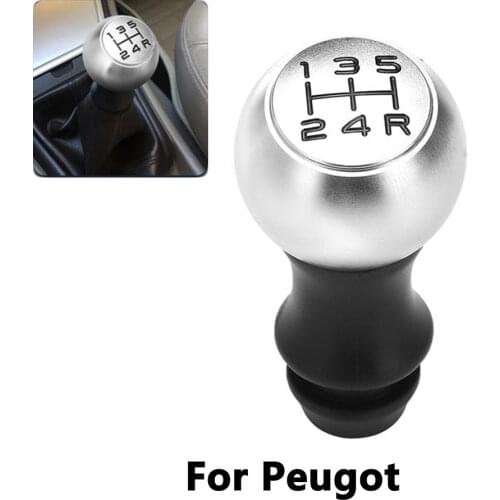 Gear Shift Knob For Peugeot 106 206 207 306 307 407 408 508 Aluminum Shifter Handle Replacement Kits 5 Speed