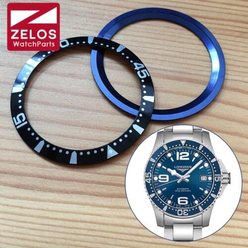 Aluminium watch bezel inserts for Long ines HydroConquest Automatic 39mm Mens watch