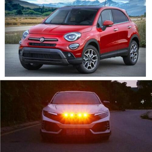 Car Accessories Grille Light Lamp For Fiat 500 grande punto 500c 500L 500X panda 595 doblo BARCHETTA BRAVA BRAVO CROMA Ulysse