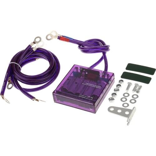 Car Vehicles Fuel Saver Grounding Voltage Stabilizer Regulator Kits - Purple