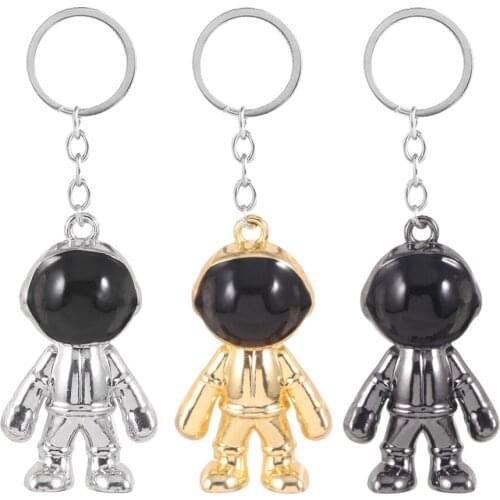 3D Astronaut Keychain Pendant Creative Space Robot Spaceman Key Chain Keyring Alloy Car Key Holder Gifts