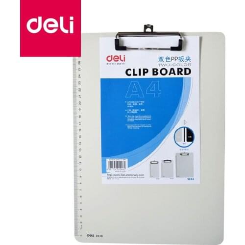 Deli Plastic Clip A4 Writing Folder Board Backing Plate Clip Reading Frame Office Supplies Clip File