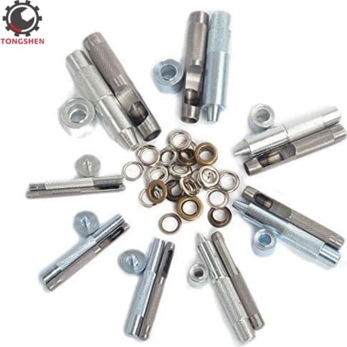 Eyelet Grommets Punch Die Tool Set Eyelet Tool Metal Eyelets Hollow Hole Puncher For Leather Craft Clothing Grommet Banner 3-20m