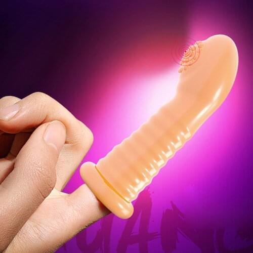 EXVOID Silicone Vibrator Finger Sleeve Sex Toys for Women Male Masturbator Finger Cover G Spot Massager Clitoris Stimulate