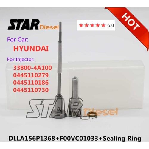 Nozzle DLLA156P1368 0433171848 Injector Valve F00VC01033 Repair Kits For HYUNDAI 33800-4A100 0445110279 0445110186 0445110730