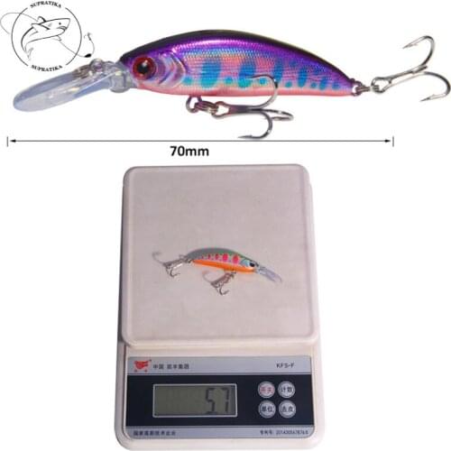 Minnow Crankbait Artificial Warp Mouth Plastic Hard Bait 3D Eyes Wobblers Sinking With Hook Tackle Bionic Bait 7cm/6g