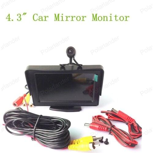 Hot sell shockproof 4.3" Color TFT LCD Display Car Reverse Mirror Monitor with 170 Degree Angle Rear View Camera