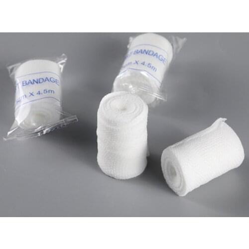 Cotton PBT Elastic Bandage Skin Friendly Breathable First Aid Kit Gauze Wound Dressing Medical Nursing Emergency Care Bandage