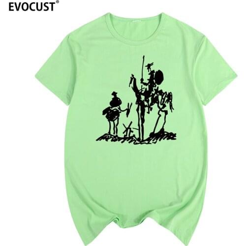 Don Quijote de la Mancha short sleeve Summer print T-shirt Cotton Men T shirt New women TEE
