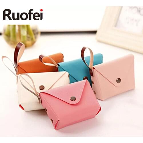 Hot sales 2019 new women wallet Lovely candy color small coin purse key bag D1