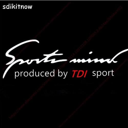28x10cm TDI Logo Sports Body windows Sticker Decal Car Styling For Volkswagen VW Polo Golf Jetta Passat b5 b6 GTI Touran Bora