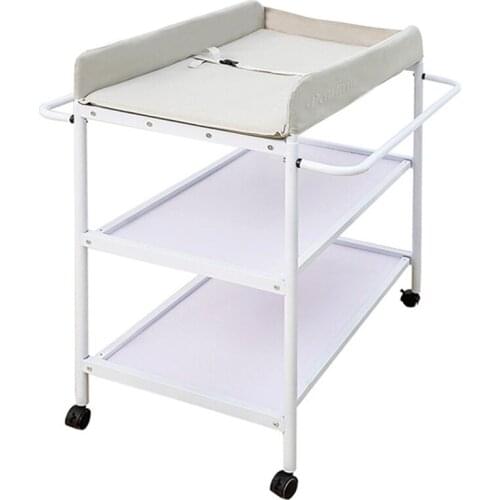 Multi-Functional Baby Changing Table With Pad, Newborn Diapers Care Bed Station for Home Use