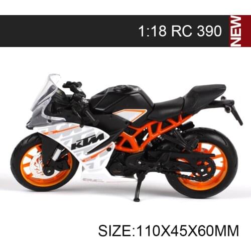 Maisto 1:18 Motorcycle Models KTM 450 Rally 640 DUKE LL 525 SX450 SXF520 SX RC390 Miniature Race Toy For Gift Collection