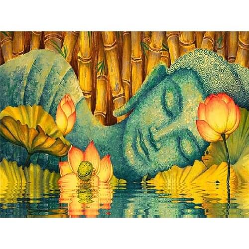 Region Buddha DIY Embroidery 11CT Cross Stitch Kits Needlework Craft Set Cotton Thread Printed Canvas Home Wholesale