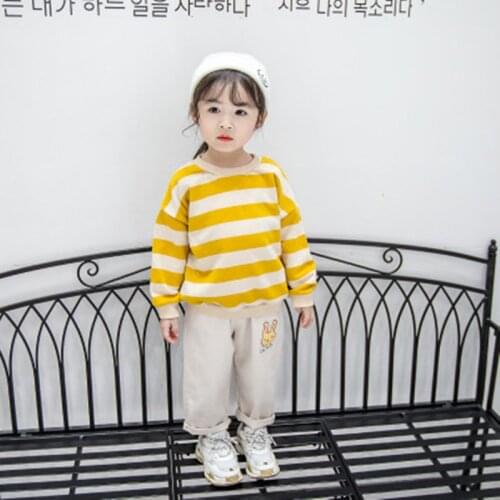 Spring and autumn new products for boys and girls knitted casual trousers 2020 new Korean version for boys and girls all-match t