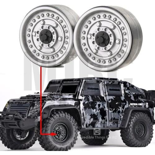 2pcs 1.9inch High quality 6061 alloy CNC wheel Rim For 1/10 RC Crawler Car TRX4 Bronco RC4WD D90 Axial Scx10 90046 G500 JEEP MST