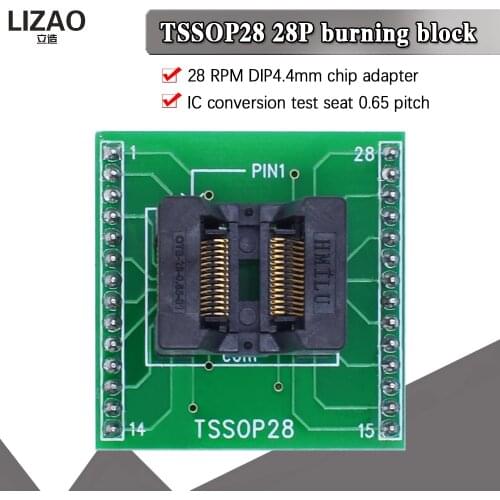 TSSOP28 to DIP28 Adapter socket / TSSOP24 TSSOP20 TSSOP8 Adapter IC Test Socket Programmer adapter 0.65mm Pitch