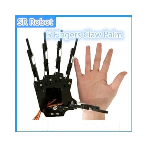 Robot Hand Five Finger 5 Fingers Claw Palm Clamp Talon Finished Mini Bionic Hand Assembled Robotic Gripper DIY Maker Kit Toy