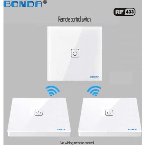 EU/UC B0NDA The smart home touch switch induction type non-woven wire is randomly attached to the toughened glass panel through