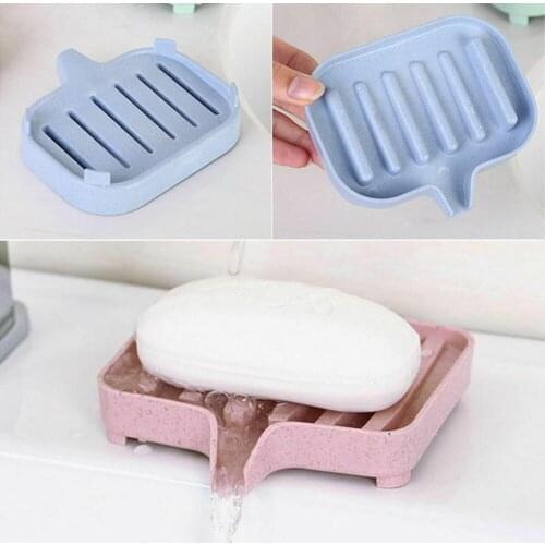 Soap Dishes Drain Sponge Holder Bathroom Organizer Wall Mounted Storage Rack Soap Box Kitchen Hanging Shelf