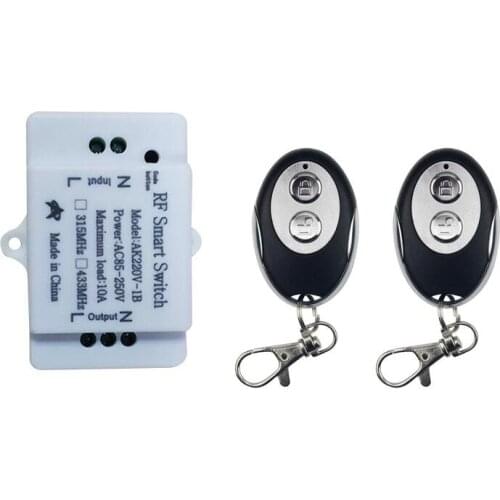 Universal 433mhz AC85v 110v 120v 220v 240v 1 ch RF wireless remote control lighting switch receiver transmitter