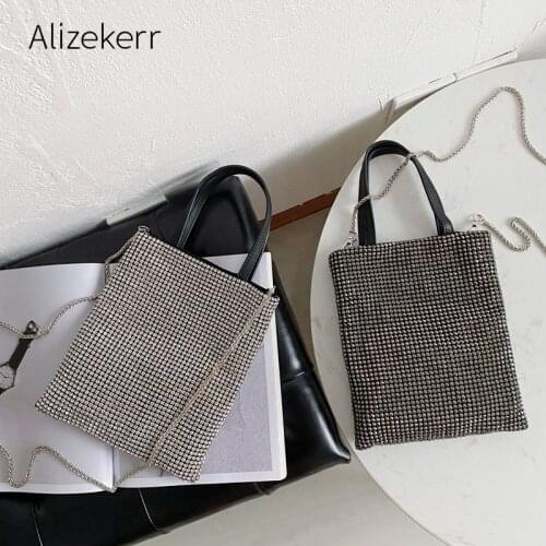 Crystal Evening Diamond Clutch Purses For Women 2021 Chain Rhinestone Crossbody Bag Female Wholesale Purses And Handbags In Bulk