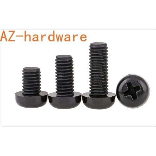 Gb818pm black white round head cross pan head screw nylon plastic screw m2-m8 50PCS