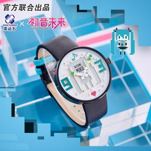 Vocaloid Miku Anime Hatsune Pixel Style Watch Waterproof Manga Role Kagamine Action Figure Cosplay Watches Gift